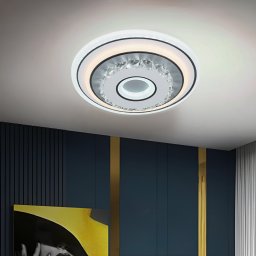 Lustra LED cu cristal MITA 28W, rotunda, Ø20 cm, 3 culori de lumina, alb