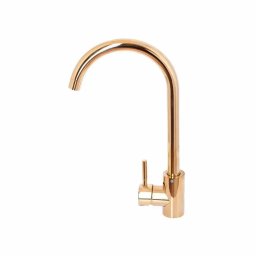 Baterie de bucatarie auriu lucios din inox SUS304, 36 cm, cu cartus ceramic