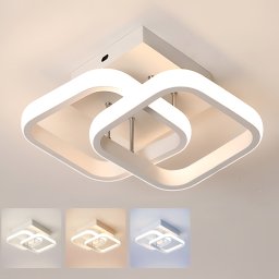 Lustra LED VERTEX Matrix 11W, 2 romburi suprapuse, 3CCT, alb