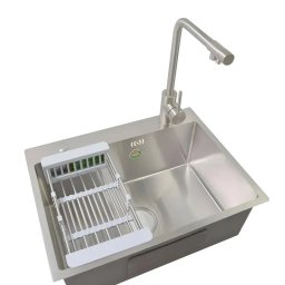 Chiuveta de bucatarie din inox periat 50x40x21 cm, cu accesorii incluse