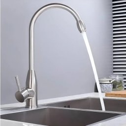 Baterie de bucatarie din inox SUS304 satinata, pipa înalta, CF007