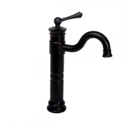 Baterie lavoar baie negru mat din inox SUS304, monocomanda, 30 cm