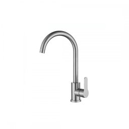 Baterie de bucatarie premium din inox SUS304 satinat, monocomanda, model YSQ/112