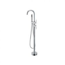 Baterie de podea pentru cada, cadru rotund, alama sanitara crom CF2032
