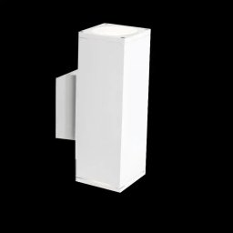 Aplica de exterior Vali alba, 2x GU10, din metal si sticla, design geometric