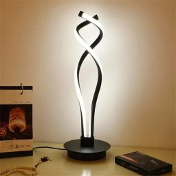 Veioza LED Emili 40W cu lumina rece/calda/neutra, design spirala, negru