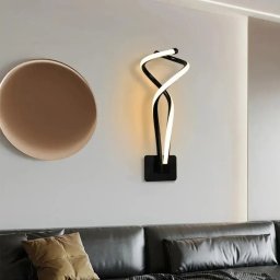 Aplica LED de perete Aubrie 40W, negru-alb, 3 temperaturi de culoare
