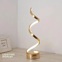 Veioza LED Ceza 40W, auriu, lumina rece/calda/neutra, design spirala