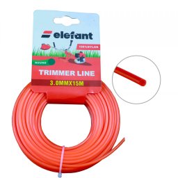 Fir tambur rotund din nylon 3 mm x 15 m pentru motocoasa, Elefant