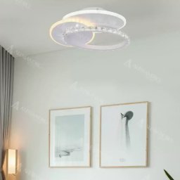 Lustra LED cu cristal HOLLANCE 24W, 3 elemente, lumina rece/calda/neutra, alb mat