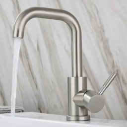 Baterie lavoar din inox SUS304 satinata, cu cartus ceramic, 21 cm, MP007