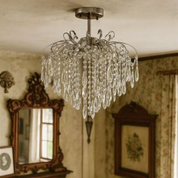 Candelabru din cristal Edinburgh Eleganza, 5xE27, Ø47 cm, crom lucios
