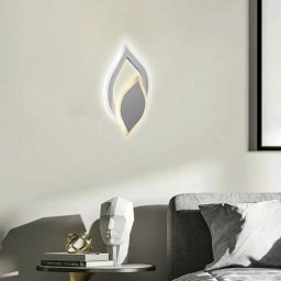 Aplica LED Nina 20W, lumina neutra, alb, design floral pentru interior