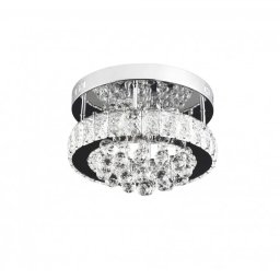 Lustra LED cu cristal ABEL 22W, Ø25 cm, crom lucios, lumina rece/calda/neutra