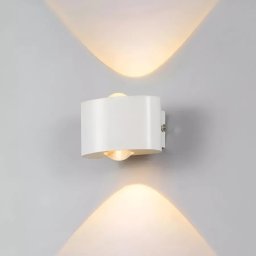 Aplica LED Fantas pentru interior/exterior, 2x1W, IP65, metal alb, 3000K
