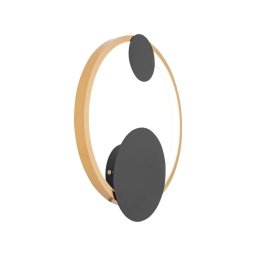 Aplica LED Gruvis 15W aurie, design circular modern pentru hol si dormitor