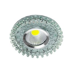 Spot LED rotund 5W 6000K cu lumina mov, finisaj crom, pentru interior