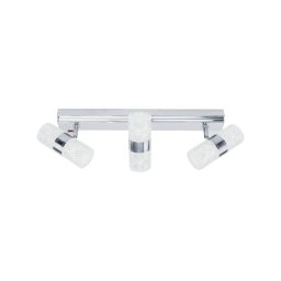 Lustra LED ZORELA 18W cu spoturi reglabile, lumina rece/calda/neutra, crom-alb