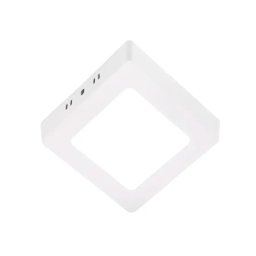 Spot LED aplicat patrat alb din metal, 6W, 6400K, pentru interior