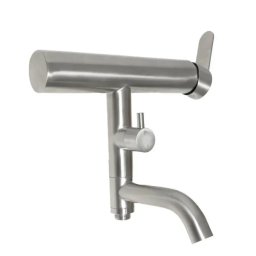 Baterie pentru cabina de dus din inox satinat, finisaj gri modern, Korman Technik