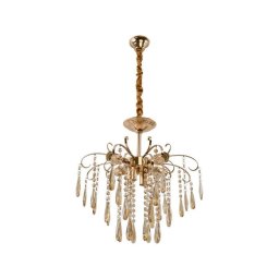 Candelabru Kelsi auriu din cristal K9, 6xE27, pentru interior