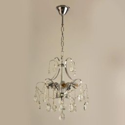 Candelabru Akihico cu cristale, 5xE27, finisaj crom, pentru interior