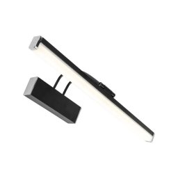 Aplica LED pentru baie Janis 16W, negru mat, IP44, design liniar modern