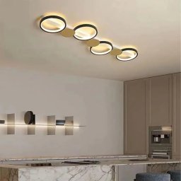 Lustra LED SAYDA 60W liniara, auriu, 3 tipuri de lumina (rece/calda/neutra)