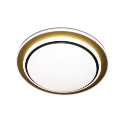 Plafoniera LED Galina 96W, design modern alb-negru-auriu, pentru living si dormitor