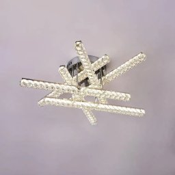 Lustra LED liniara GRACIANA 168W cu cristal, telecomanda si 3 nuante de lumina