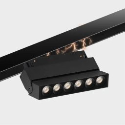 Grila LED magnetica reglabila 6W, lumina neutra, încastrata, negru