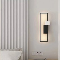 Aplica LED Gizeh 17W negru, design geometric modern pentru hol si dormitor