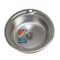 Chiuveta de bucatarie rotunda din inox MIXXUS Z510-08-180D, cu preaplin