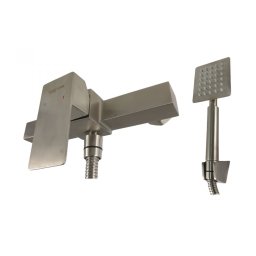 Baterie de dus Mixxus KUB-003 din otel inoxidabil, finisaj satinat modern
