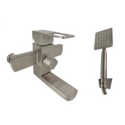 Baterie de cada Mixxus FIT-009 din inox, monocomanda, cu furtun 150 cm