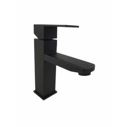 Baterie de bucatarie MIXXUS KUB-001 neagra, inox, monocomanda, cu racorduri incluse