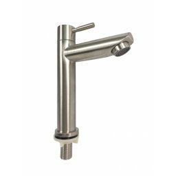 Baterie lavoar apa rece MIXXUS MONO-02.SUS din inox, monocomanda, cu racorduri