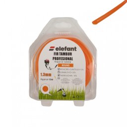 Fir tambur pentru trimmer Elefant, rotund, 1,3 mm, portocaliu, 15 m