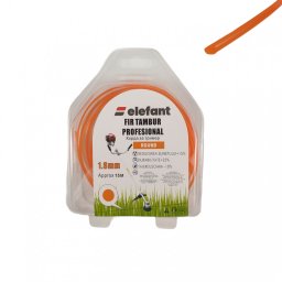 Fir tambur pentru trimmer, rotund, 1.6 mm x 15 m, portocaliu, Elefant