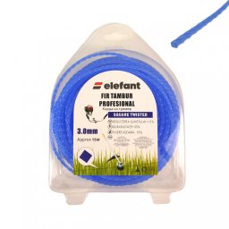 Fir motocoasa Elefant patrat rasucit (Square Twisted) 3,0 mm x 15 m, albastru