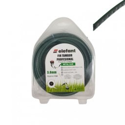 Fir pentru motocoasa Elefant Metal Saw Green, cu insertie metalica, 3,0 mm, 15 m