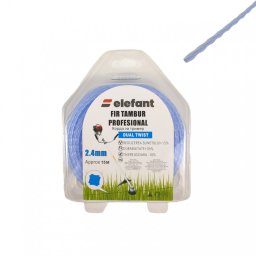 Fir tambur patrat Dual Twist Bluemarine 2,4 mm, 15 m pentru motocoasa