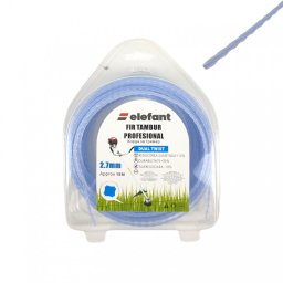 Fir pentru tambur trimmer Elefant Dual Twist patrat 2,7 mm x 15 m, bluemarine