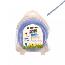 Fir motocoasa Elefant Dual Twist patrat 3,0 mm x 15 m, albastru marin
