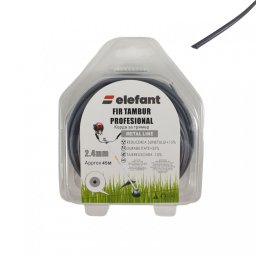 Fir tambur pentru trimmer Elefant Metal Line, rotund, 2,4 mm x 15 m