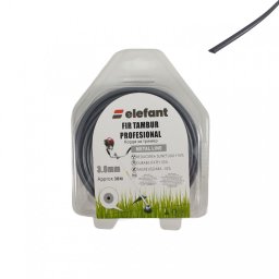 Fir pentru motocoasa Elefant Metal Line Silver, rotund, 3.0 mm x 15 m