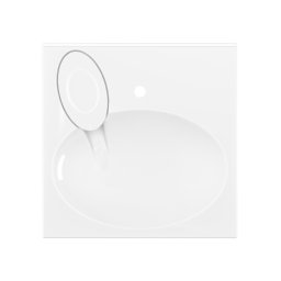 Lavoar pentru baie Ulgran Paola Liguria 600, alb, 60 cm, design modern