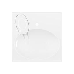 Lavoar baie Ulgran Paola Liguria 500, alb, design modern pentru blat