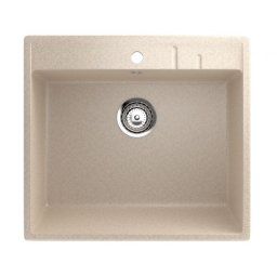 Chiuveta de bucatarie din compozit bej ECOSTONE ES-15-328, cu cuva patrata