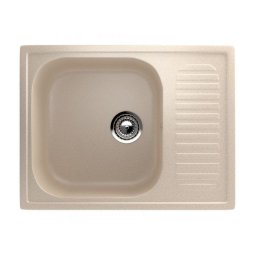 Chiuveta de bucatarie din compozit bej ECOSTONE, cu cuva si picurator